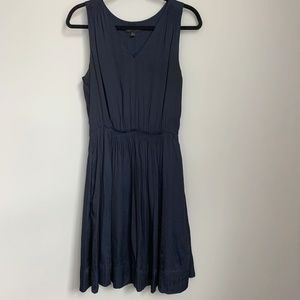 Banana Republic Navy V-Neck Goddess Dress A1